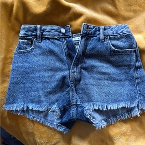 PacSun Blue Jean Shorts with Distressed Hem